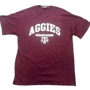TEXAS A&M AGGIES NCAA MEN'S MAROON T-SHIRT L (Please Read Description)